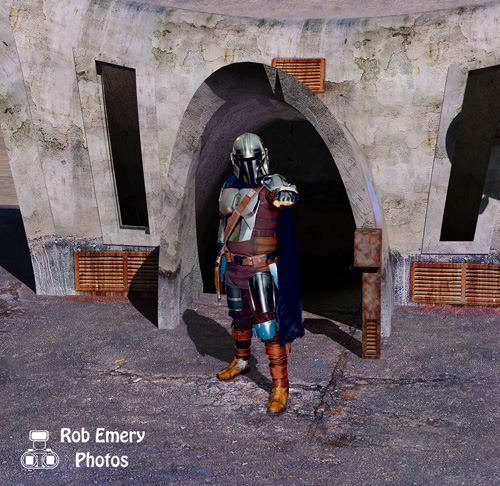 The Mandalorian at an outpost